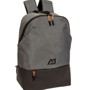 Atley James Spencer Grey & Black Backpack with Orange Accents